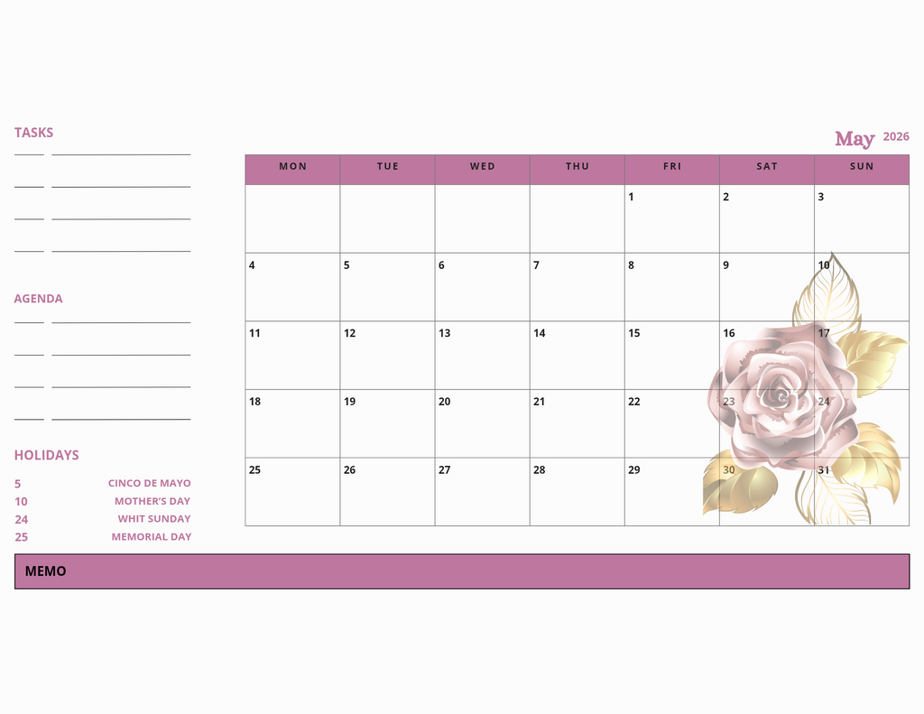 Move in Silence Journal and Calender Bundle Coil style