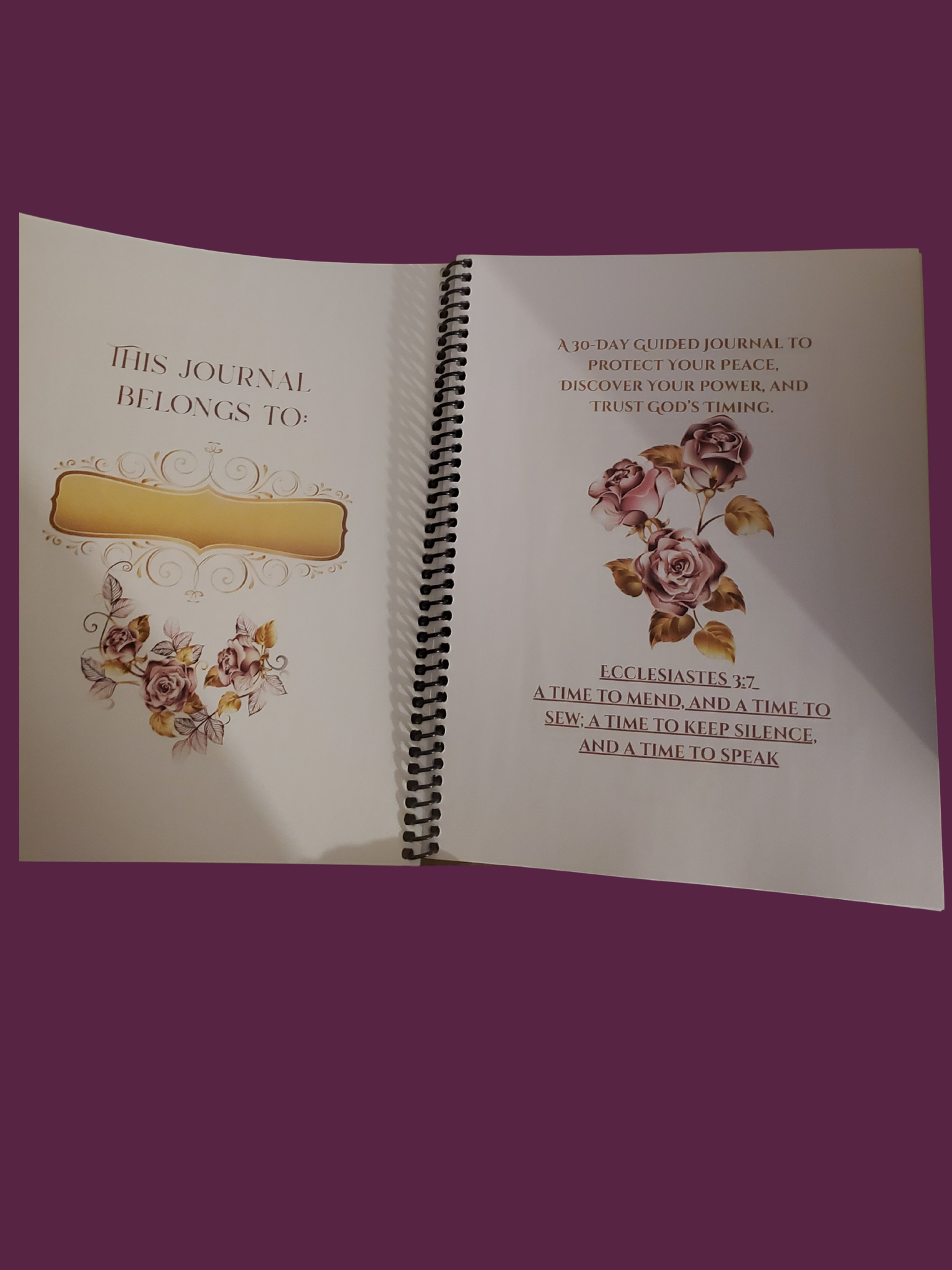 Move in Silence – 30-Day Spiritual Reflection Journal Coil Style